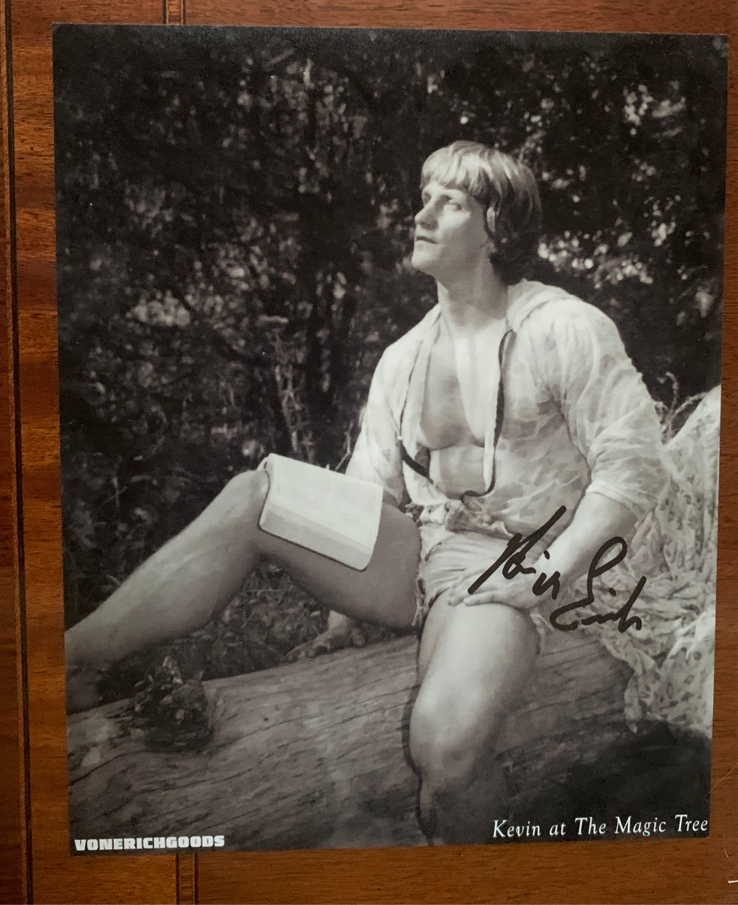 Autographed / Signed Kevin Von Erich Kevin At The Magic Tree 8x10