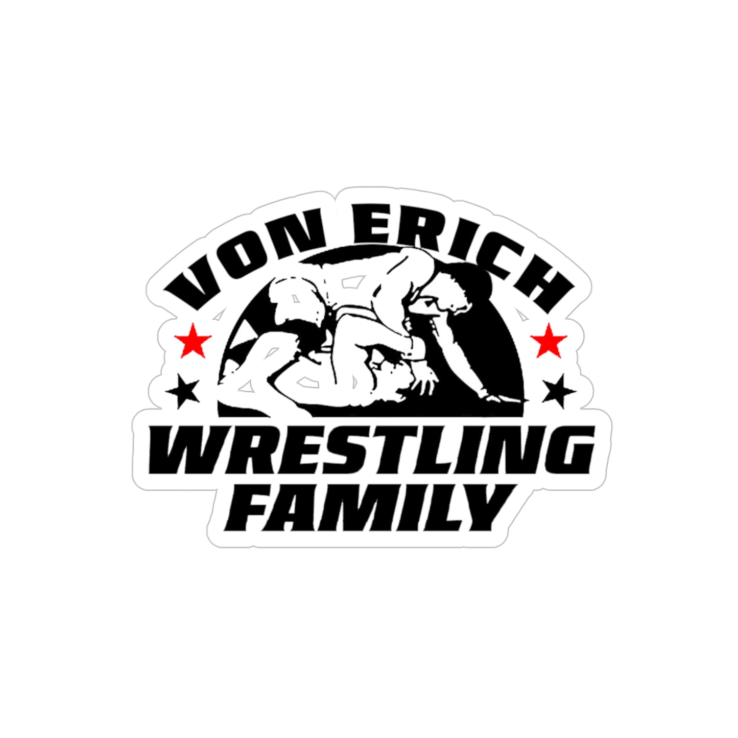 Transparent Von Erich Wrestling Family Logo Die-Cut Outdoor Sticker