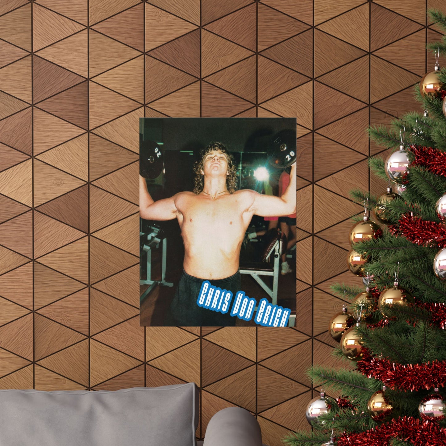 Chris Pumping Iron Poster