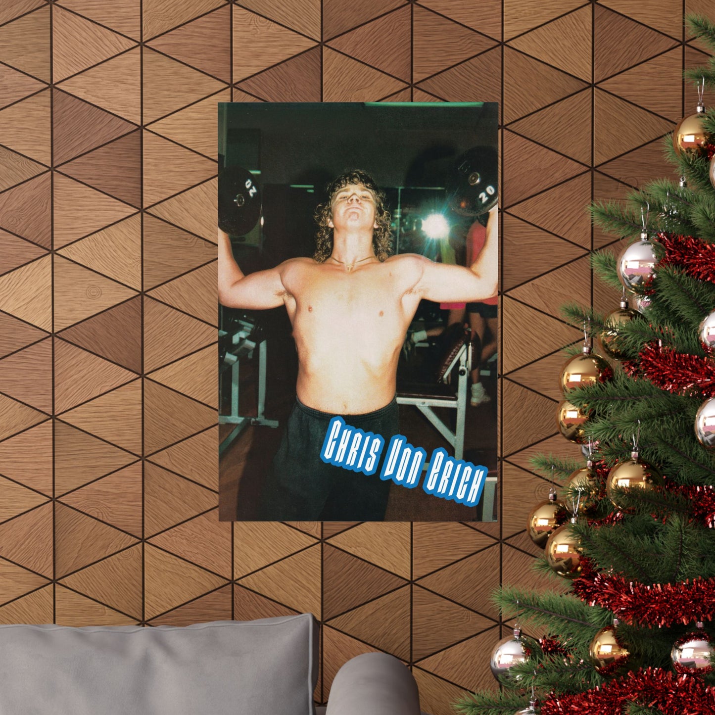 Chris Pumping Iron Poster