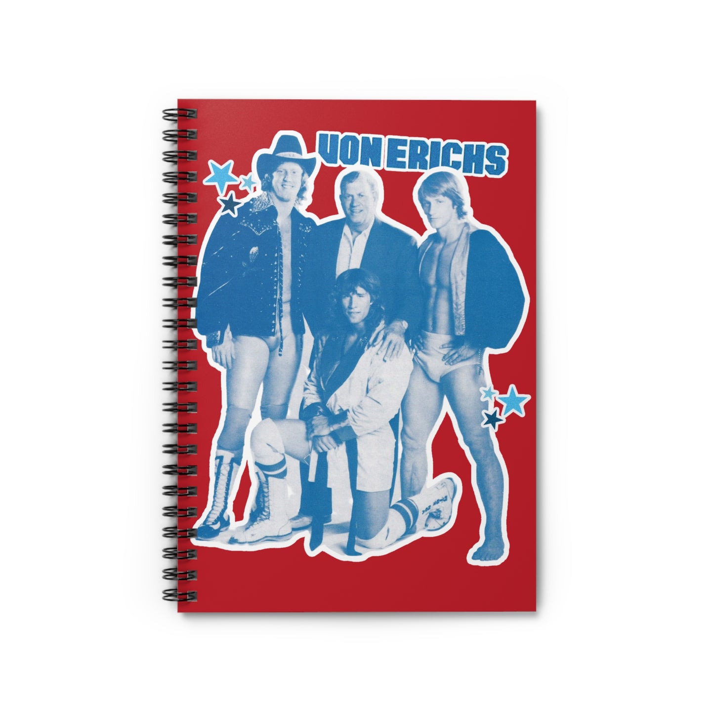 Vintage Von Erichs Red Spiral Lined Notebook
