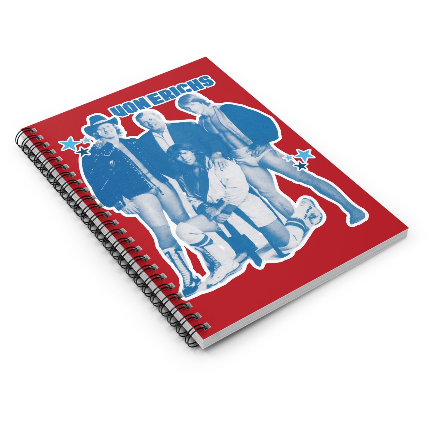 Vintage Von Erichs Red Spiral Lined Notebook