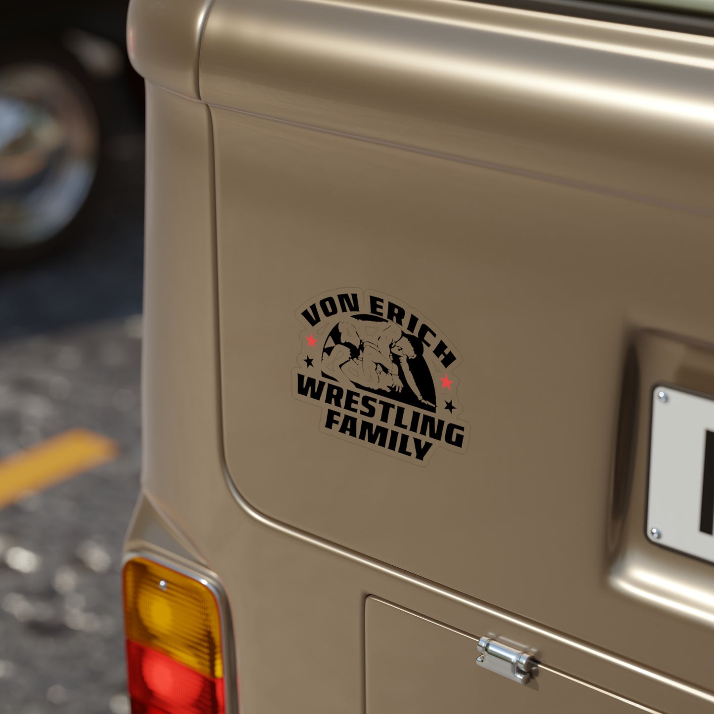 Transparent Von Erich Wrestling Family Logo Die-Cut Outdoor Sticker