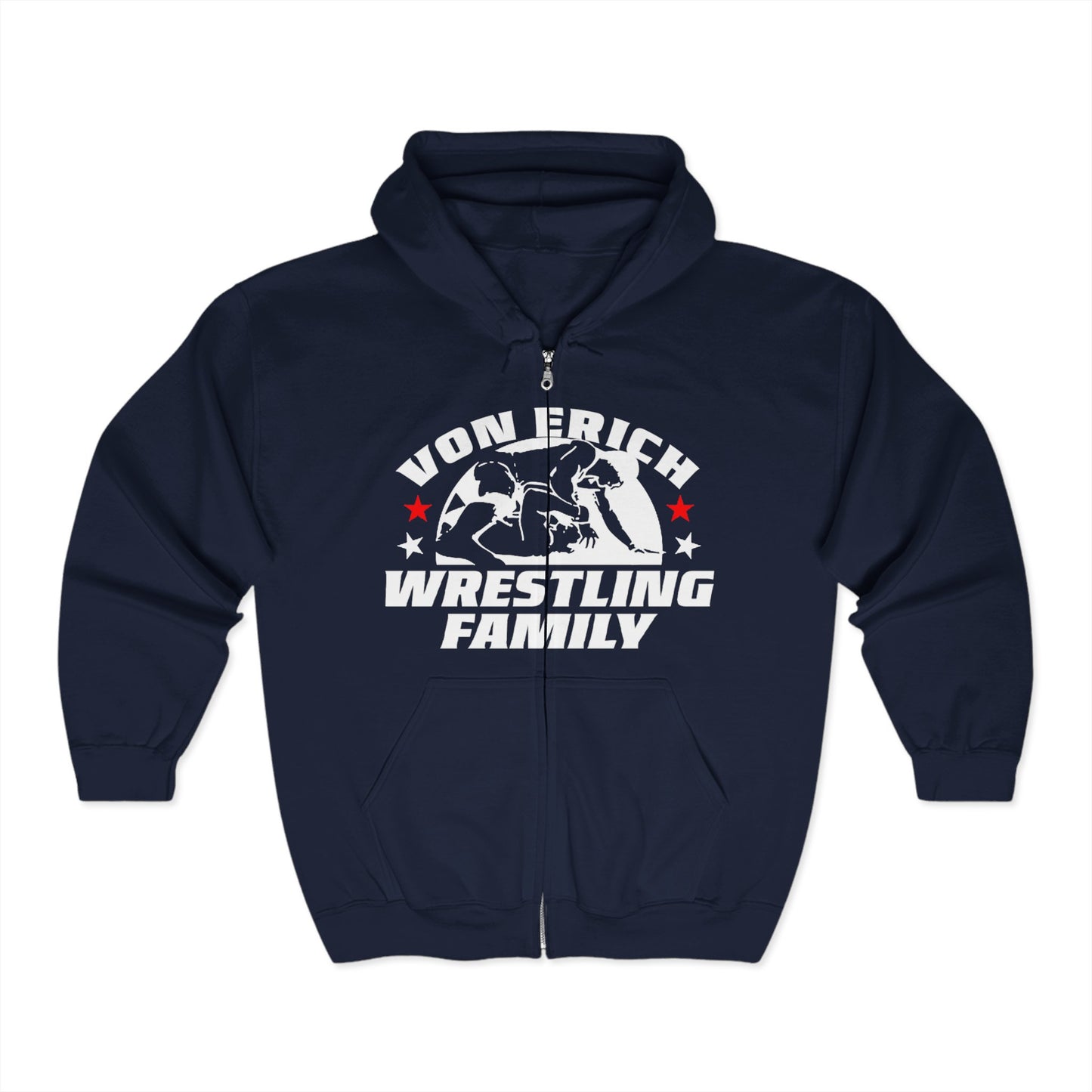 Von Erich Wrestling Family Zip Hoodie - Unisex Heavy Blend™ Sweatshirt