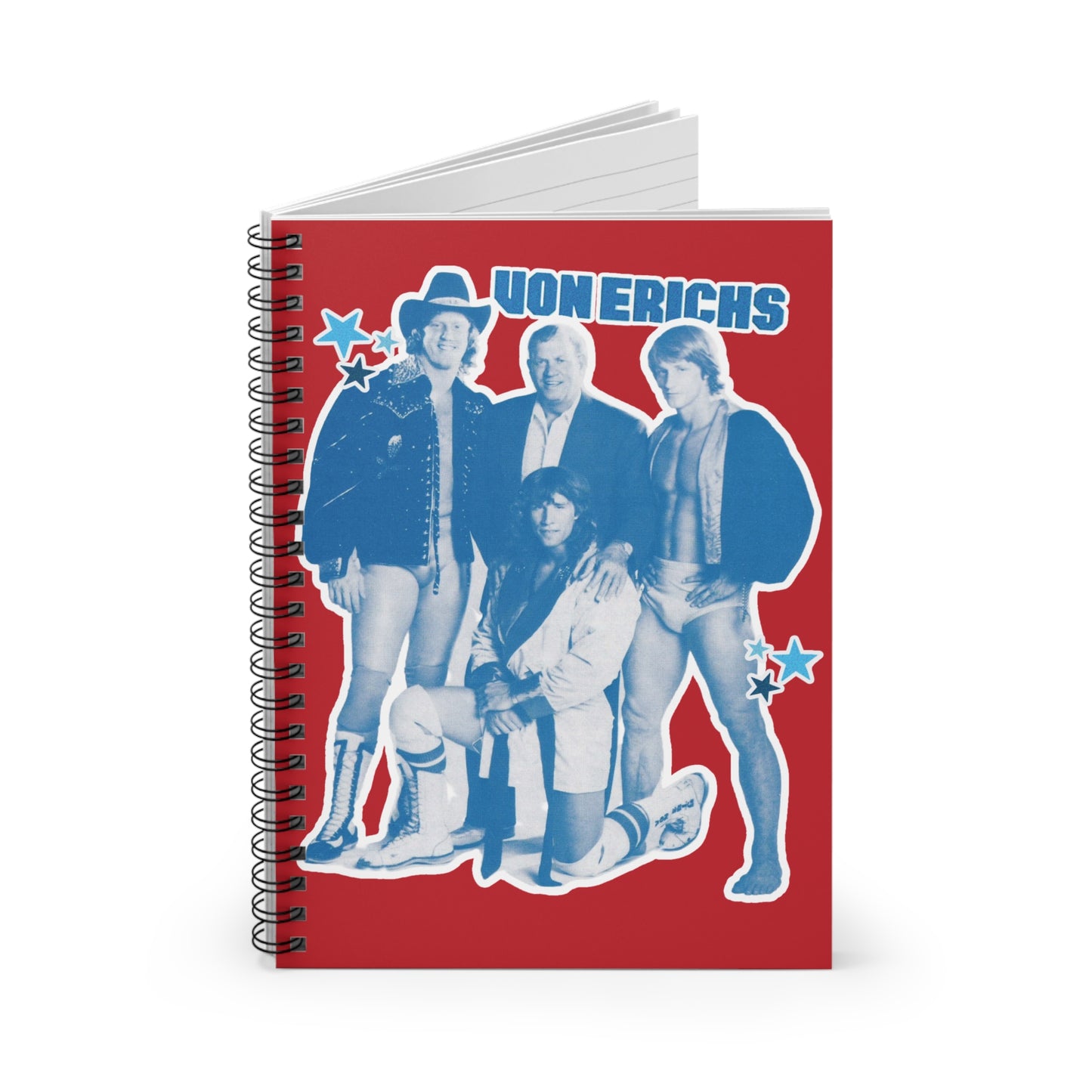 Vintage Von Erichs Red Spiral Lined Notebook
