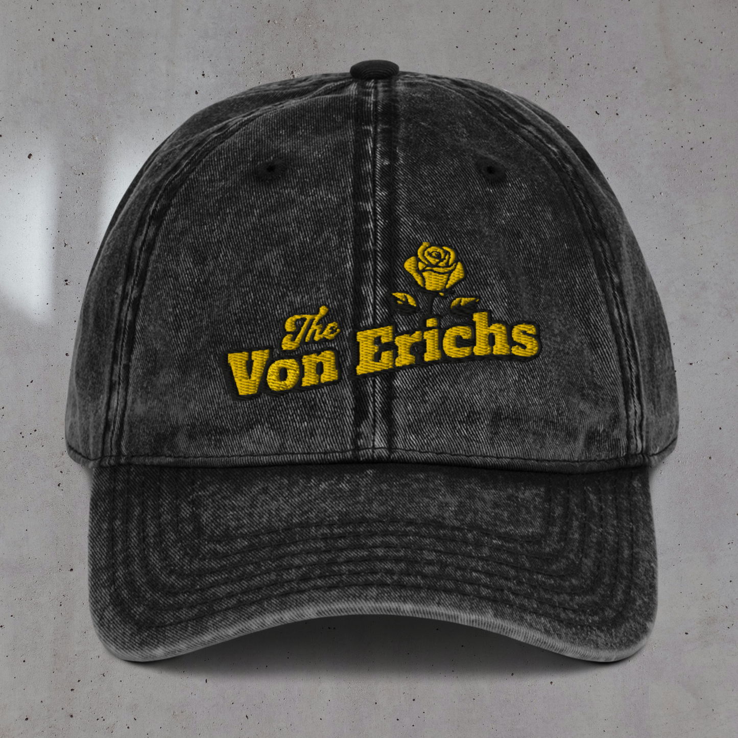 Yellow Rose Embroidered Hat