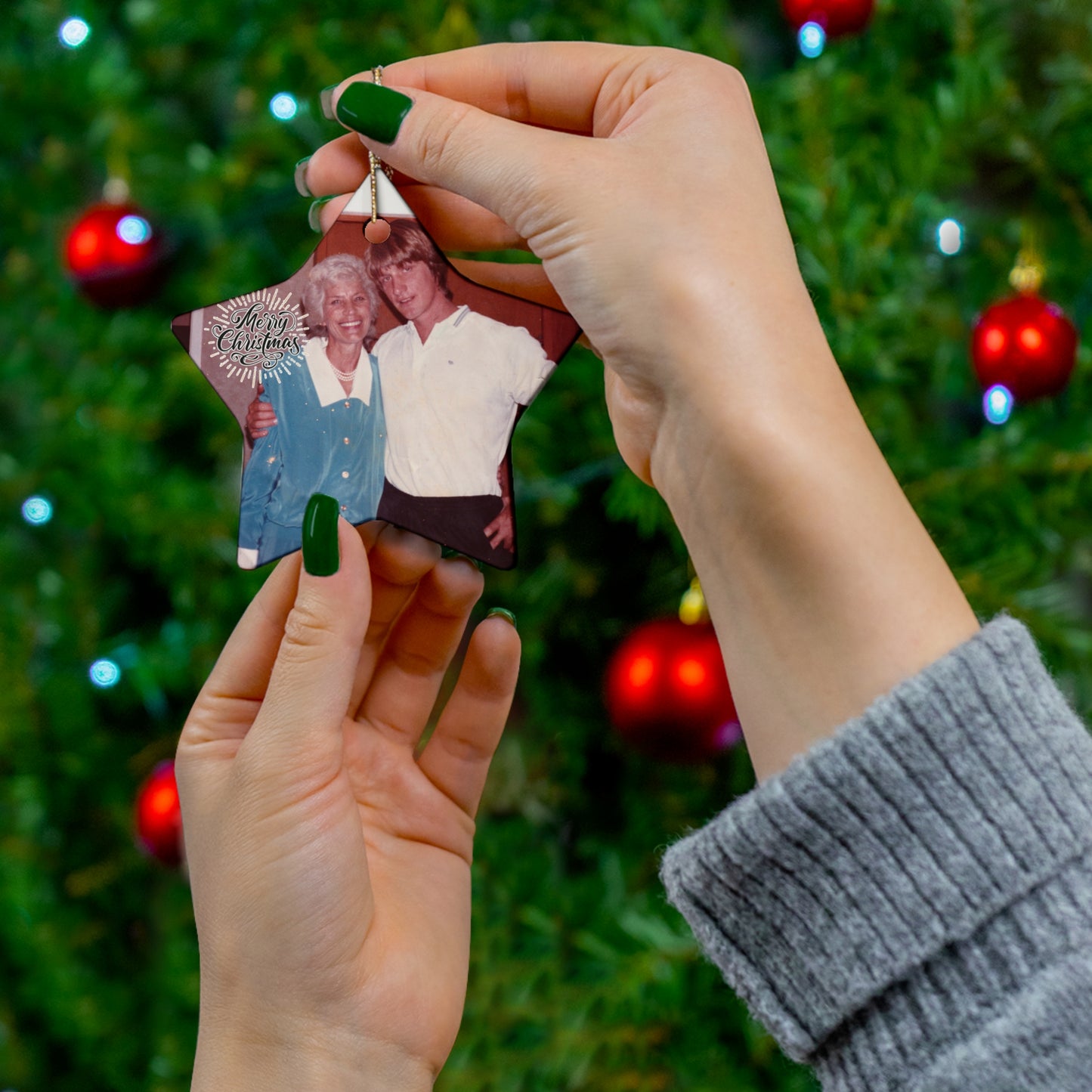 Doris & Kevin Christmas Star Ceramic Ornament