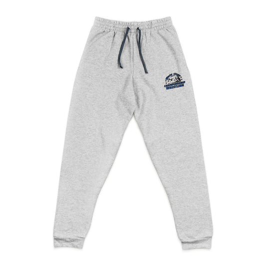 Embroidered Logo WCCW Unisex Joggers - Heather Gray