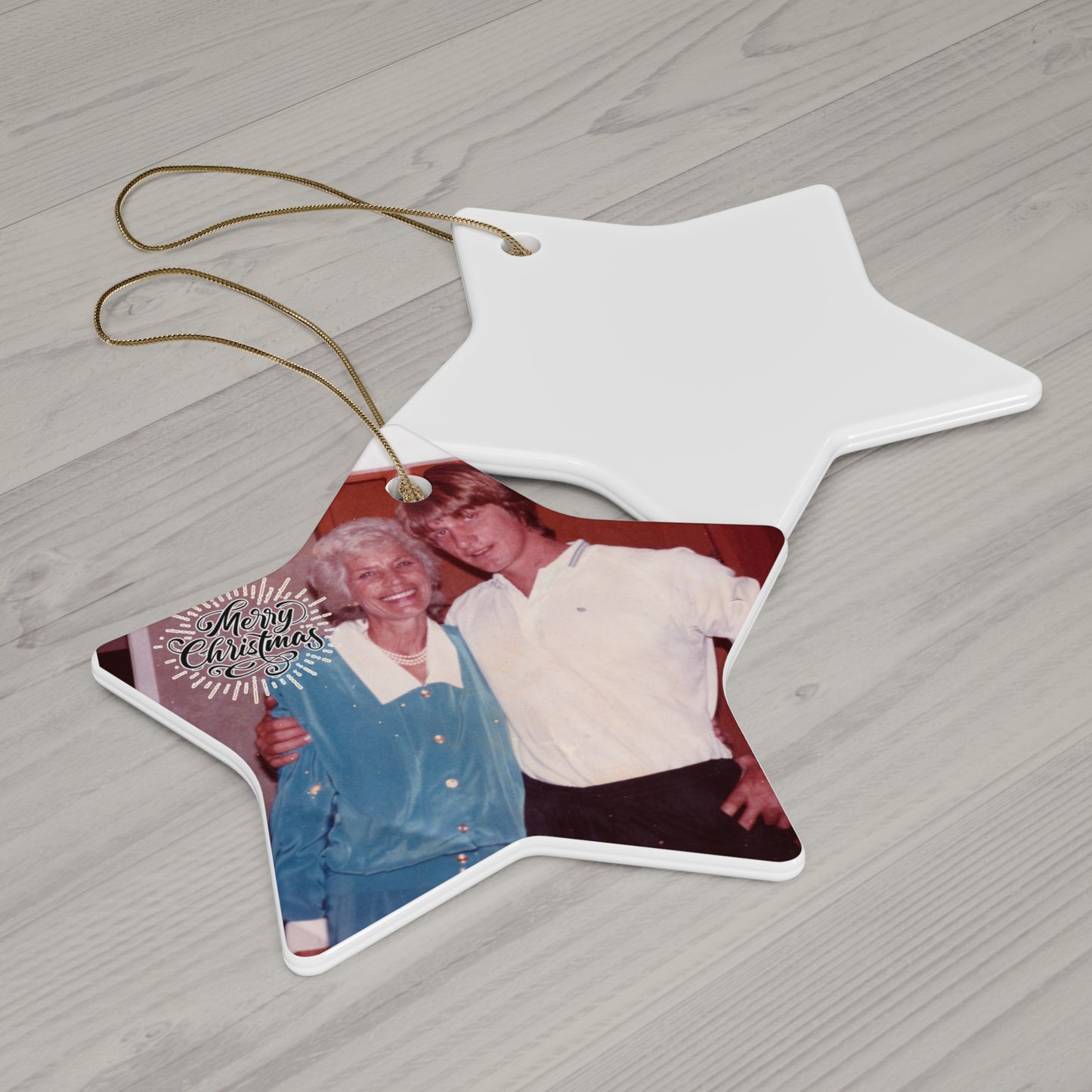 Doris & Kevin Christmas Star Ceramic Ornament