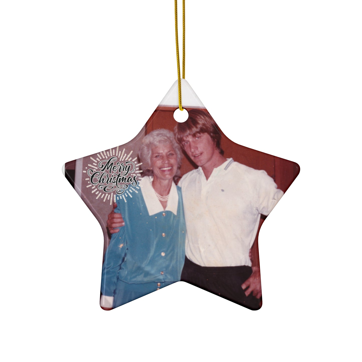 Doris & Kevin Christmas Star Ceramic Ornament