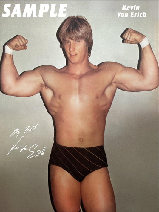 Autographed Kevin Von Erich Poster 20" x 16"