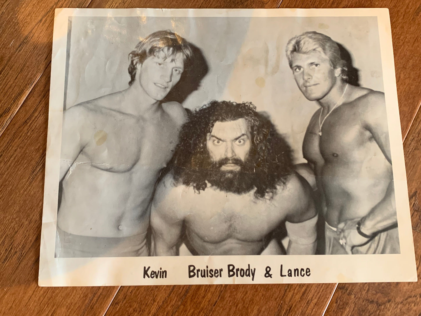 Kevin Von Erich, Bruiser Brody and Lance 8x10 Promo