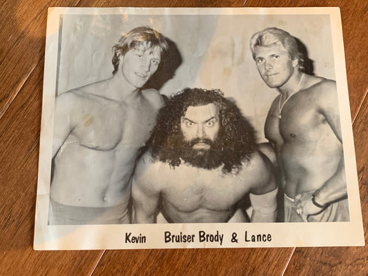 Kevin Von Erich, Bruiser Brody and Lance 8x10 Promo